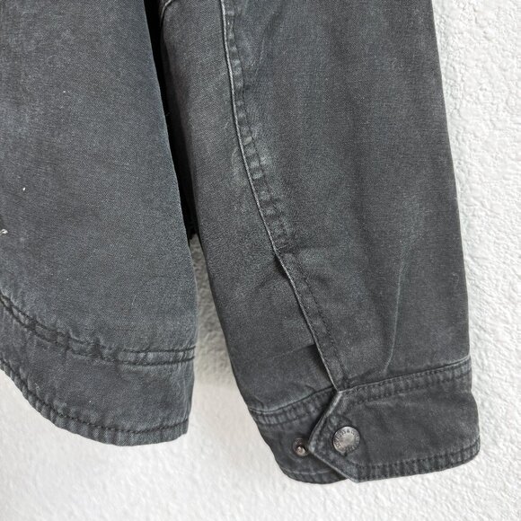 Levi's 🤘🏽 Men's Military Utility Jacket \\ Size Large // Black w/ sherpa - Picture 11 of 13